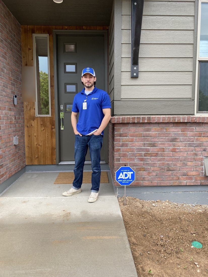 Joseph Lopez of Your Home Safety at a customer’s front door